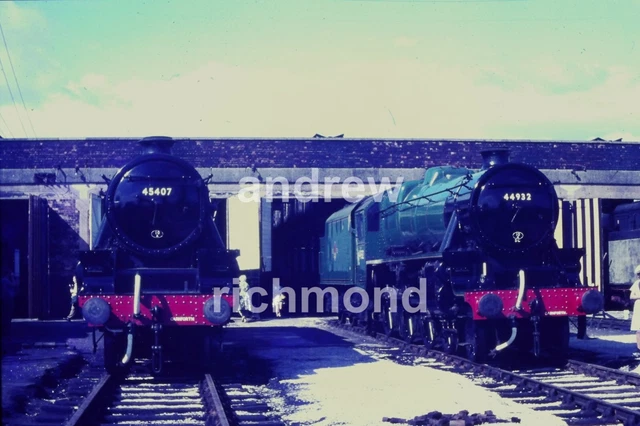 45407 & 44932 Locomotives circa 1970 Original 35mm Railway Slide £2.99 ...