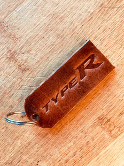 Handmade Leather Key Ring - Honda Type R (Civic, Accord, NSX, Integra)