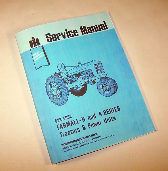 Farmall H Hv Tractor Service Manual Repair International Ih Mccormick Quick Ship