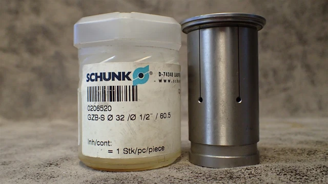 0206520 32-1/2” SCHUNK ER32 1/2" Internal Coolant Collet Closed Collar (BN138)