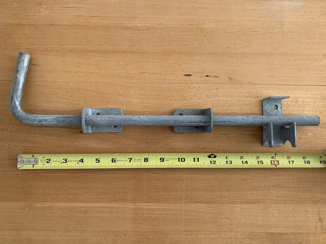 18 inch Long, 5/8" Dia. Hot Dipped Galvanized Gate Slide Bolt / Barrel Latch 2