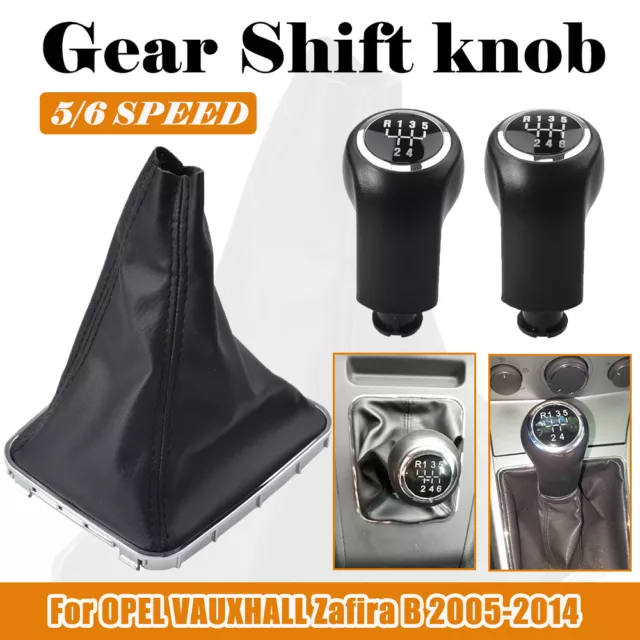 MT 5/6 Speed Gear Shift Knob W/Gaiter Boot  For Opel Vauxhall Zafira B 2005-2014