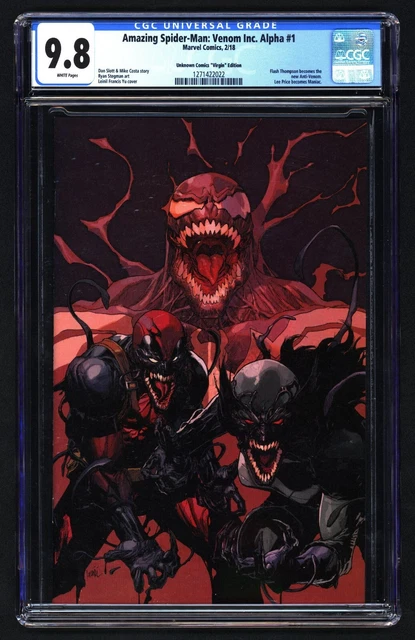 AMAZING SPIDER-MAN: VENOM INC. ALPHA #1 CGC 9.8 | Marvel 2018 Yu Virgin Variant
