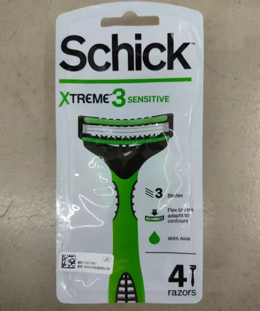 Maquinilla de afeitar desechable Schick XTREME3 SENSITIVE, paquete de 4...