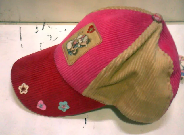 Diddl Cappello Regolabile Con Visiera Diddlina E Galupy In Velluto A Costine