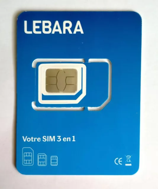10X Carte SIM Lebara Mobile Sans Engagement Sans Abonnement - ACTIVE FR NEUF 