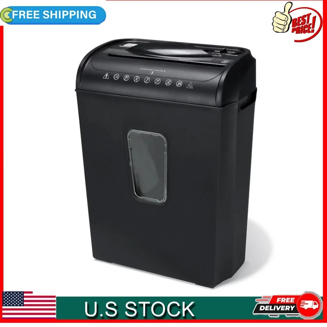 Commercial Office Shredder Paper Destroy Crosscut Heavy-Duty Paper/Credit Card