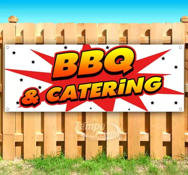 BBQ AND CATERING Advertising Vinyl Banner Flag Sign Many Sizes USA
