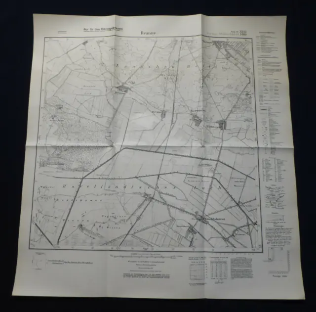 Landkarte Meßtischblatt 3242 Brunne, Betzin, Dechtow, Königshorst, 1938