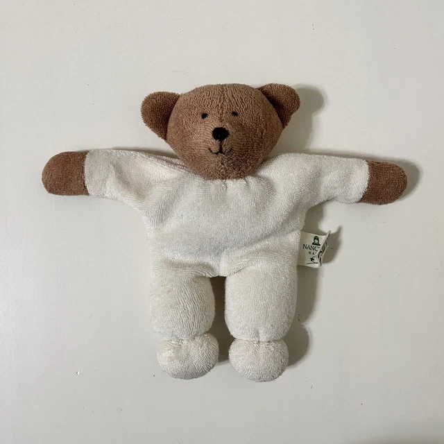 NANCHEN NATUR TEDDY Bear Plush Rattle Lovey Comforter Security