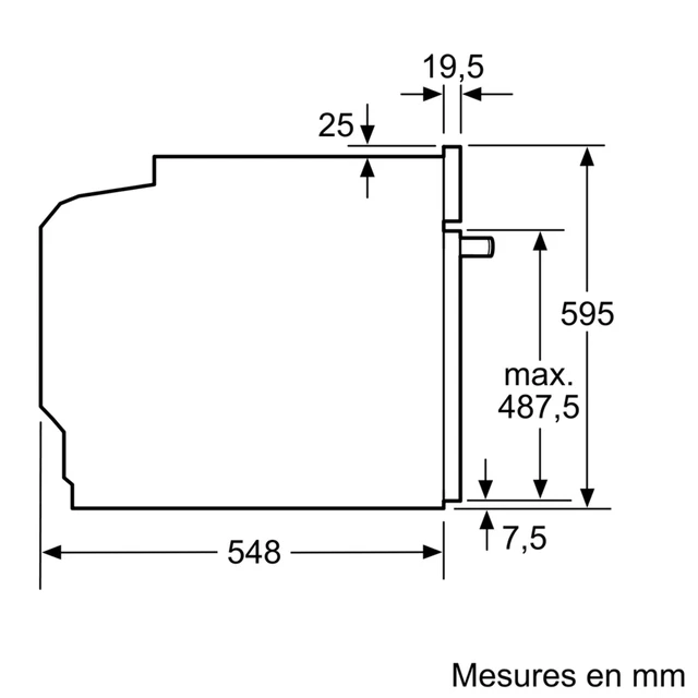 Bosch Four intégrable multifonction 71l 60cm a pyrolyse blanc 3