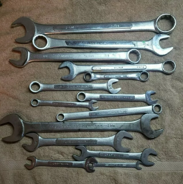 14 CRAFTSMAN-PROTO 3050-SK WRENCHES 4 Lg FOREIGN WRENCHES SAE