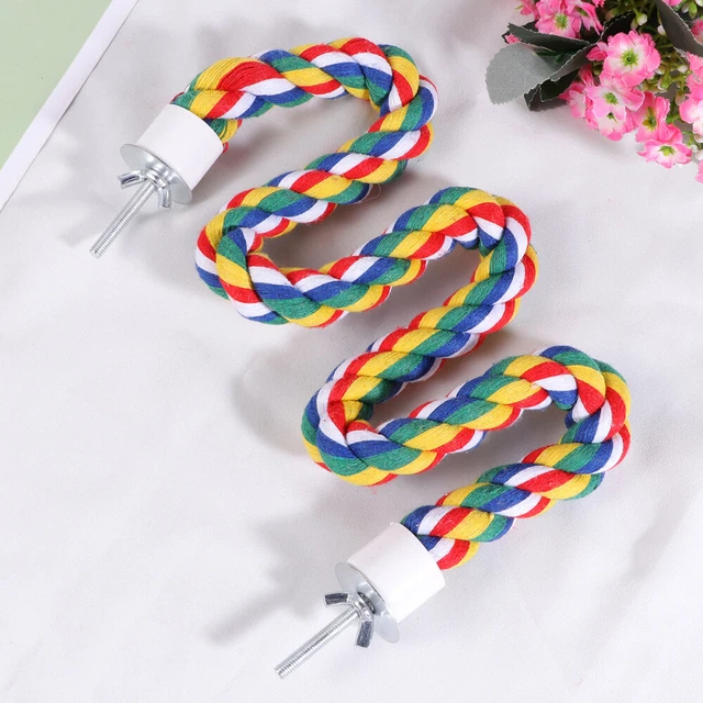 parrot toys for large birds 2x Vogel Liefert Vogel Seil Vogel Spielzeug Seil Bar 11