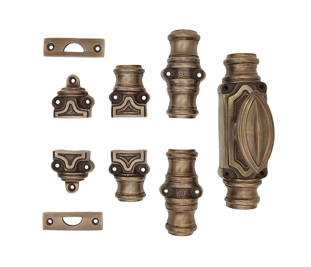 Wardrobe Door Espagnolette Bolt/Cremone Bolt Upto 9 Ft Antique Brass Unlacquered