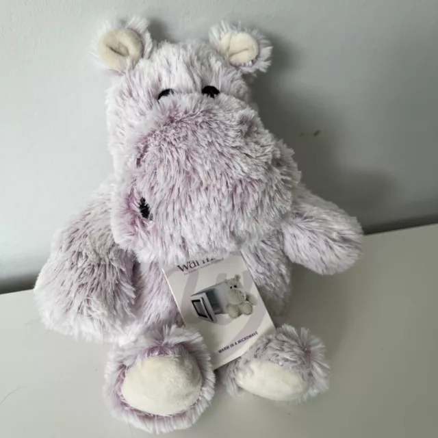 Warmies Microwavable heatable Lilac Hippo Soft Scented plush toy NEW