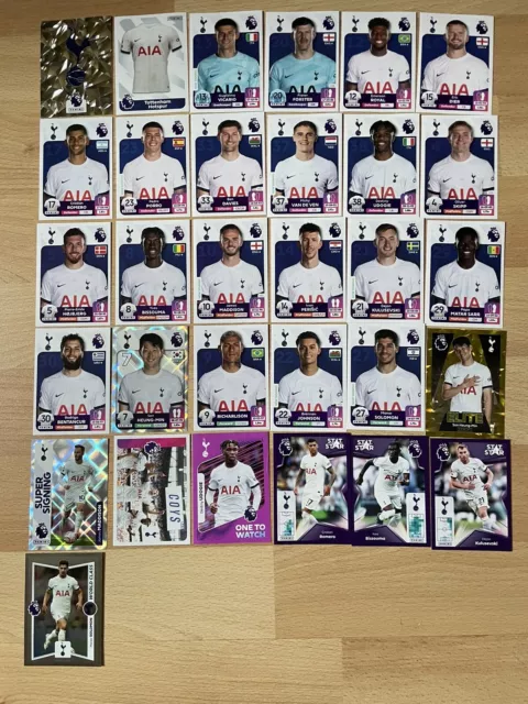 Panini Premier League 2024 24 Tottenham Hotspur Full Team. 31 Stickers