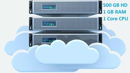 Storage Virtual Private Server VPS - 500 GB storage, Unlimited bandwidth