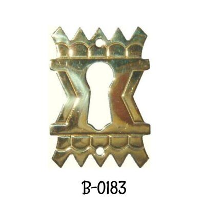 Keyhole Cover Antique Eastlake Victorian Stamped Brass Keyhole Cover Escutcheon