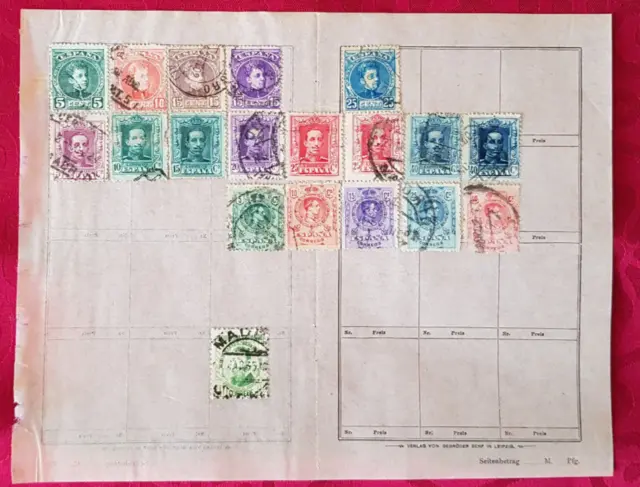 Briefmarken, alt, gestempelt, Espana, Spanien, vor 1930