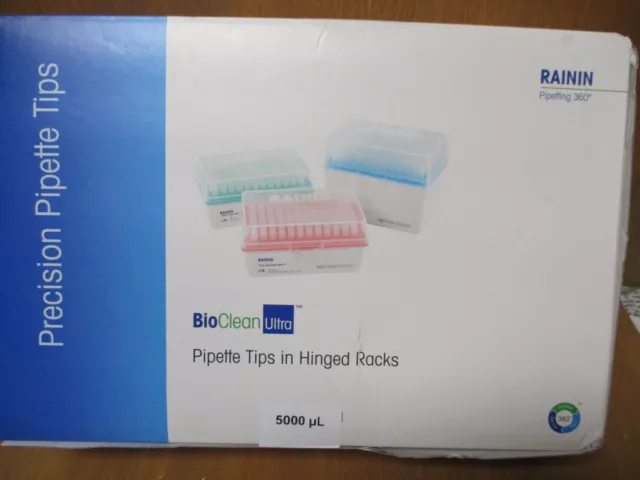METTLER TOLEDO RAININ PIPETTE TIPS 8 RACKS 192 TIPS, 5000uL PART#30389257