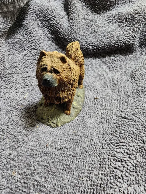 Chow Chow Cold Bronze Cast Kennel Collection Dog Figurine