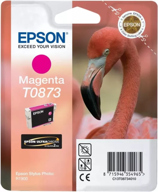 Epson T0873 cartouche d'encre Magenta authentique C13T08734010 (TVA incluse)
