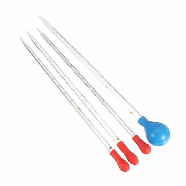 25 x Glas Pipette PL85mm - weiss/rot - mit Standard-Schraubverschluss