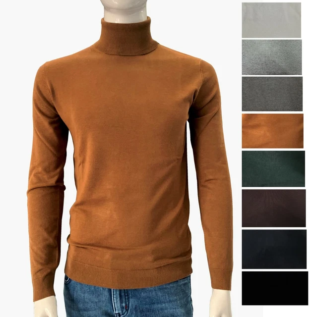 Maglione Uomo Collo Alto CONSENSO Dolcevita Maglioncino Invernale Pullover