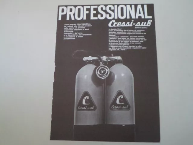 advertising Pubblicità 1973 CRESSISUB CRESSI SUB - GENOVA QUINTO