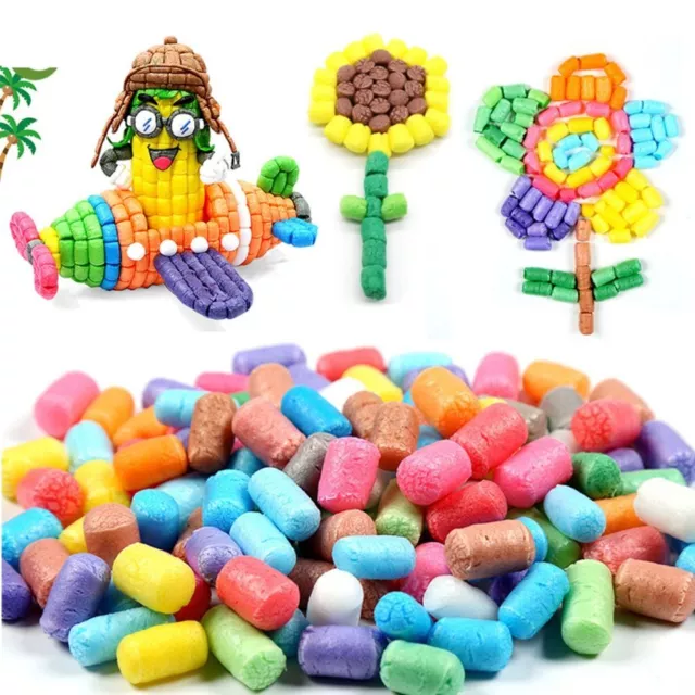 Corn Kernels Handmade DIY Kindergarten Building Blocks Foam Art Craft Toy Brick~