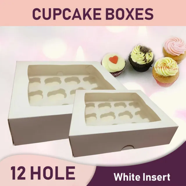 Cupcake Boxes 12Hole 100Pk Window Face Cake Boxes Cake Boards Wedding Patty Pans