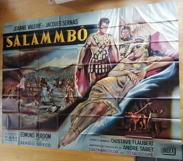 SALAMMBO jeanne valerie peplum affiche cinema 320x240 cm 4 paneaux '60 mascii