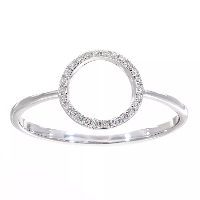 9ct White Gold Diamond Circle Dress Ring By Naava