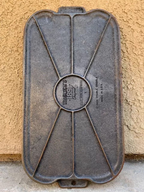 Wagner 1891 17" Cast Iron Double Griddle Heavy