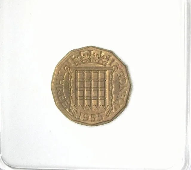 Great Britain 1955 ~ 3 Pence ~ Choice Uncirculated