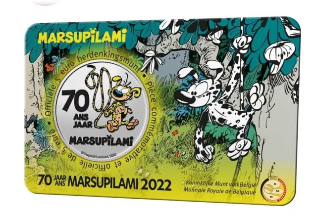 5 Euro 70 Jahre Marsupilami Blister Color Belgien 2022