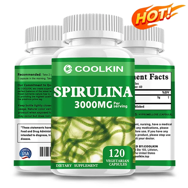 SPIRULINA 3000MG Weight Loss Supplement, Immune System Support