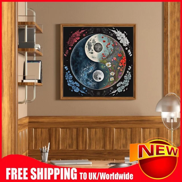 YSCOLOR Diamond Painting Europa Cavalluccio Marino 5D 30x40cm: Kit Completo Con Diamanti Rotondi Per Hobby Creativo