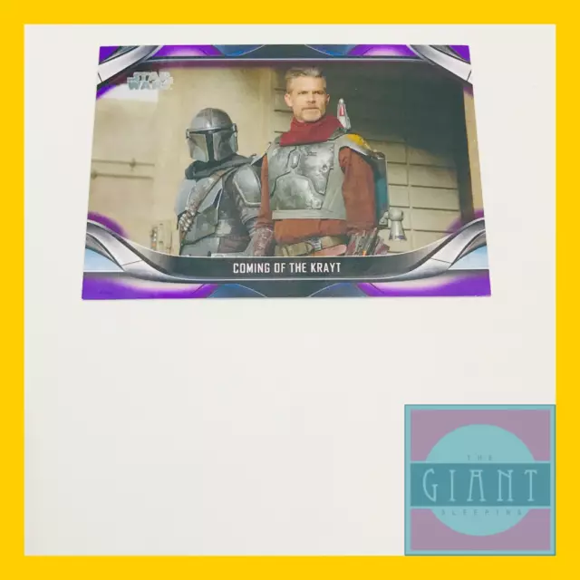 Topps 2021 Star Wars The Mandalorian Season 2 #5 Purple Parallel Disney Plu