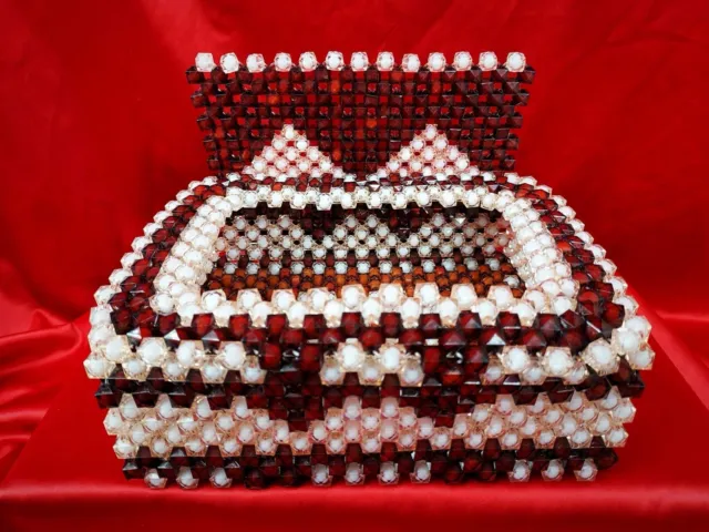 Caja de baratijas de almacenamiento de tocador con cuentas maquillaje decoración acento decoración día de San Valentín regalo