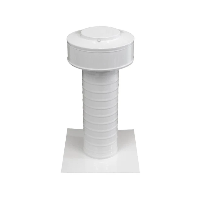 4 inch diameter Keepa Vent an Aluminum Roof Vent for Flat Roofs In White