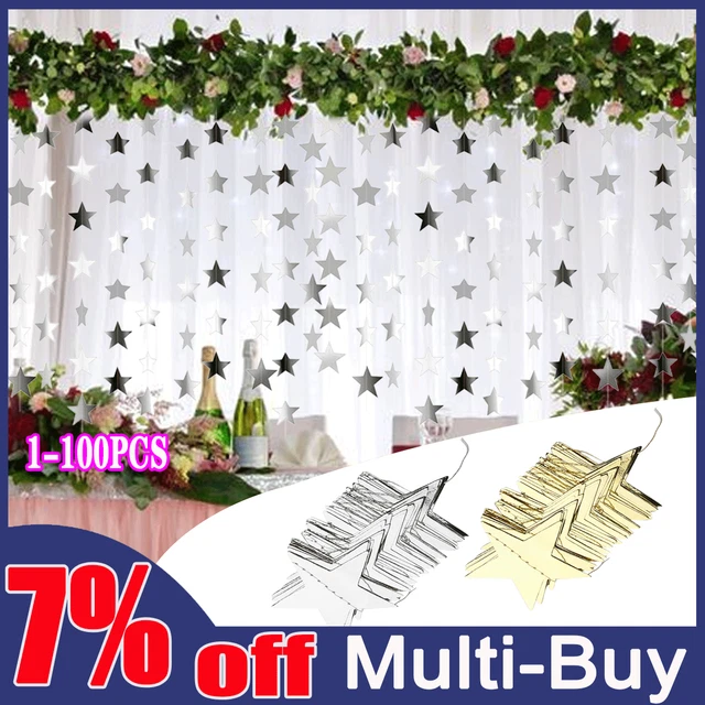 DIY Party Banner Star Bunting Wedding Baby Shower Birthday Party Home Decor 4M