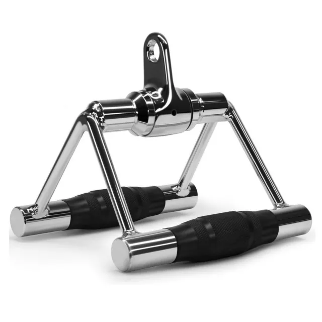 GYM MASTER Triangle Seated Row Cable Crossover V Handle Textured Grip Attachment