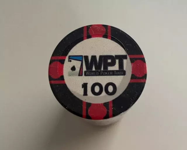 BLISTER da 25 Fiches - Poker chips ceramica replica World Poker Tour Valore 100