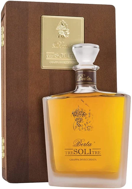 Berta Grappa Tre Soli Tre cofanetto legno