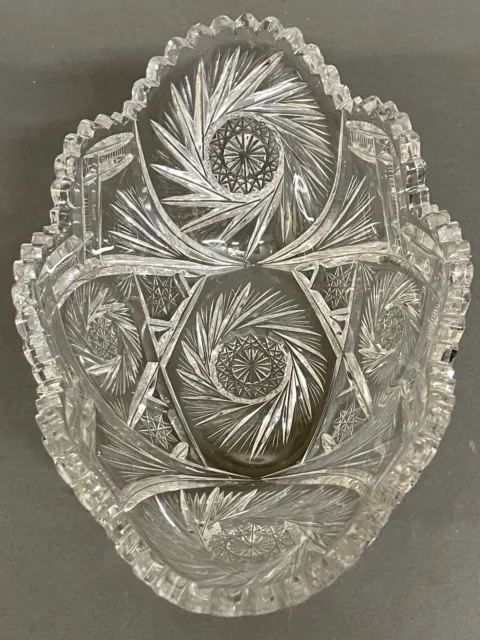 Stunning Antiques The Original American Brilliant Cut Crystal Glass Bowl/Basket