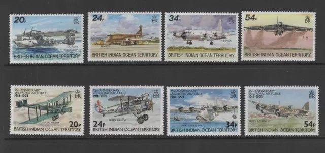 British Indian Ocean Territory 1992/33 - 2 x MNH Aviation sets SG124-7 & 136-9