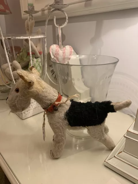 Vintage Mohair Swivel Head Fox Terrier Toy Dog Steiff