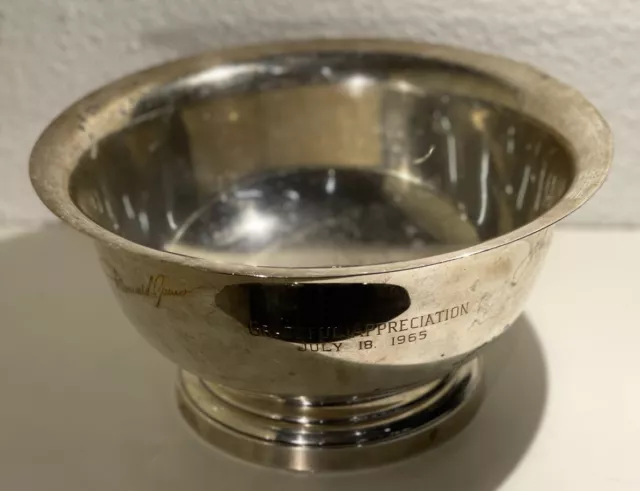 Paul Revere Reproduction By Poole 353 Sterling Silver 10inch Bowl