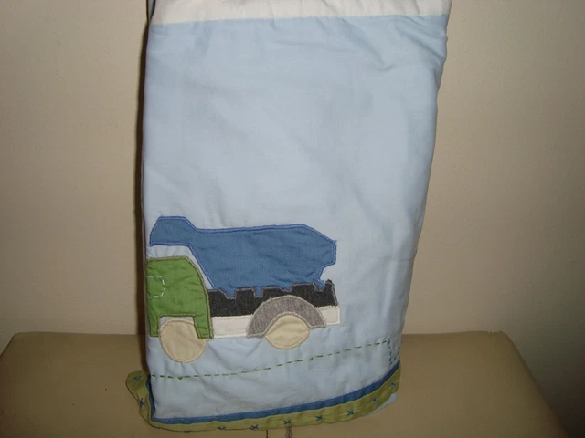 Pottery Barn Kids Christopher's Construction Crib Bedskirt Bed Skirt  NEW